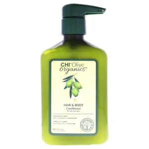 CHI Naturals with Olive Oil Hair & Body Conditioner, Protects From Moisture Loss & Preserves Hair Color, Sulfate, Paraben, & Cruelty-Free, 11.5 Oz