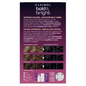 Clairol Bold & Bright Permanent Hair Dye, 20 Black Licorice Hair Color, Pack of 2