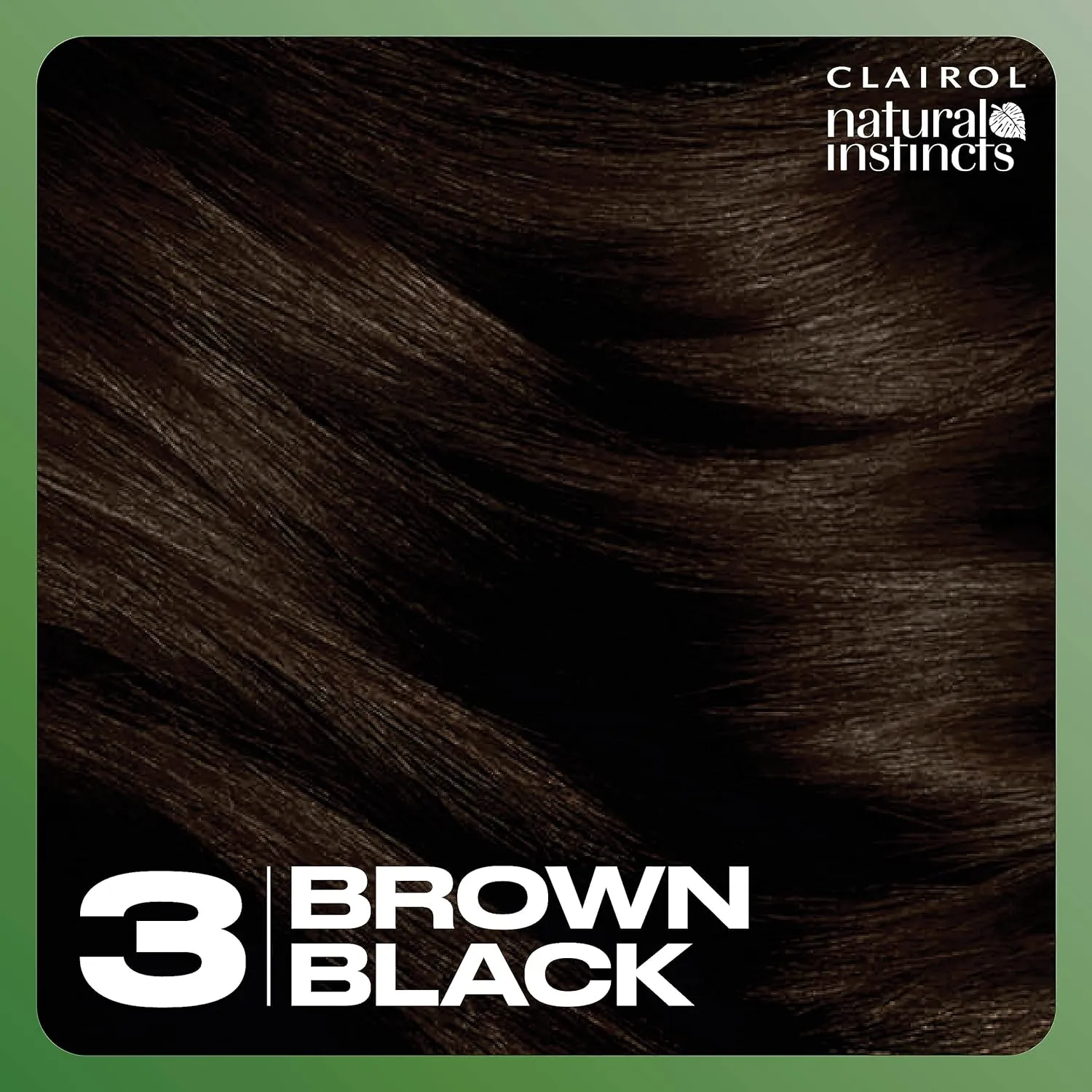 Clairol Natural Instincts Demi-Permanent Hair Dye, 3 Brown Black Hair Color, Pack of 3