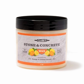 CLARK’S Stone and Concrete Wax - Soapstone Wax with Orange and Lemon Extracts - Helps Preserve and Protect Against Liquids - Revitalizes Stone Surfaces - Made with Carnauba Wax and Beeswax