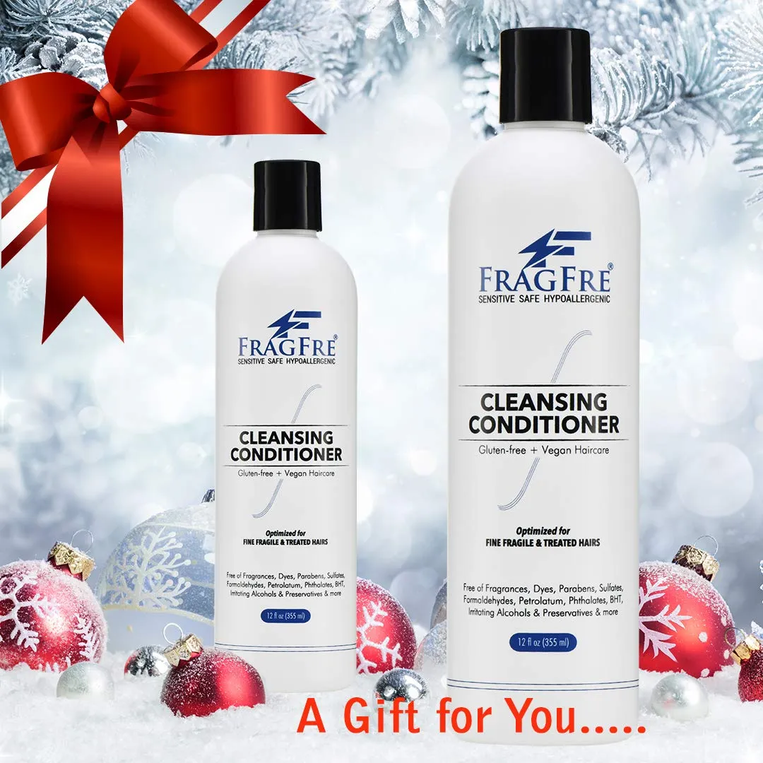 Cleansing Conditioner for Fine Fragile and Treated Hairs 12 oz - Co-Wash for Sensitive Scalps - No Fragrance No Sulfate No Parabens - Hypoallergenic Vegan Co-wash (1 Pack)