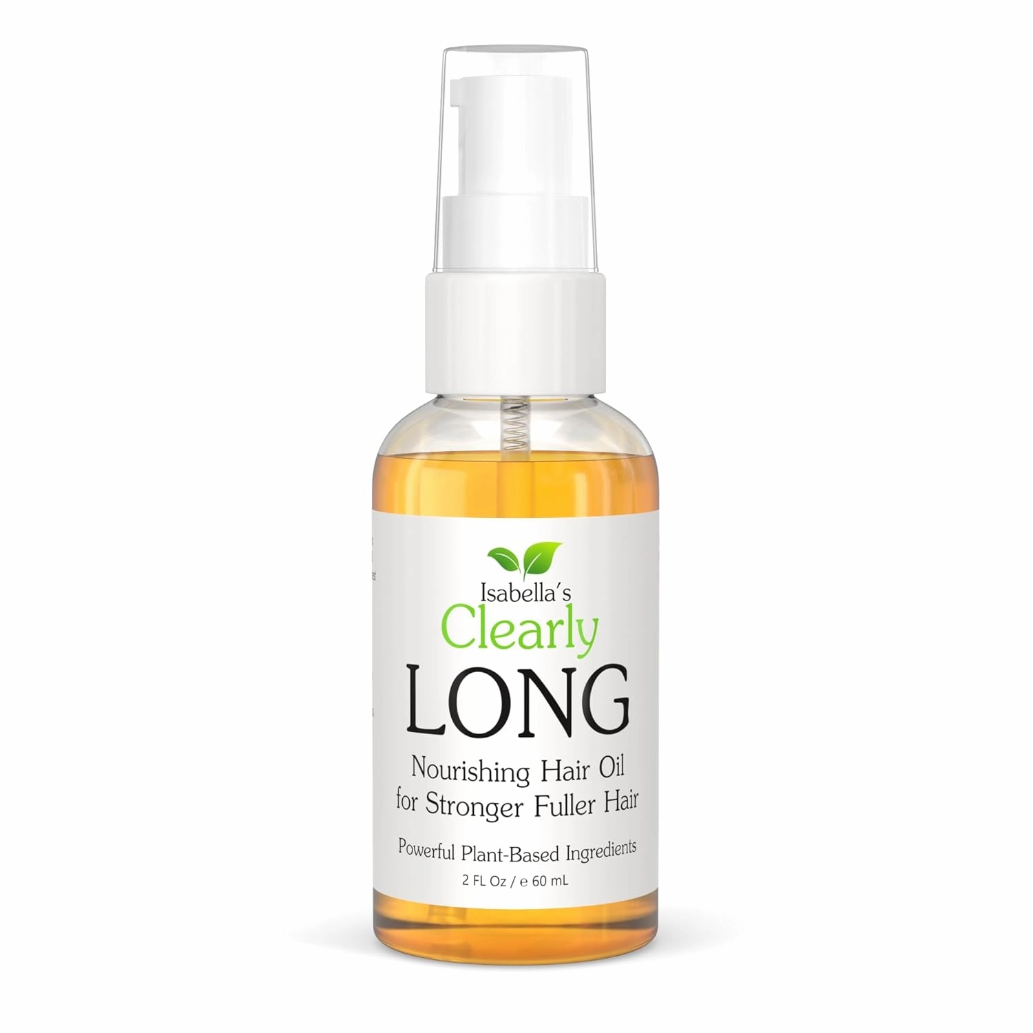 Clearly LONG, 100% Natural Hair Strengthening   Conditioning Leave In Treatment for Split Ends, Dry Damaged Hair with Castor, Jojoba, Argan Oils | Sulfate Free, Alcohol Free (60 mL)