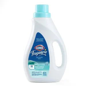 Clorox Fraganzia Liquid Fabric Softener, Fresh Ocean Breeze Scent 40oz | Laundry Softener | Laundry Wrinkle Reducer and Static Reducer | Fresh Ocean Breeze Laundry Softener