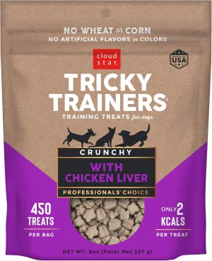 Cloud Star Tricky Trainers Crunchy, Low Calorie Training Dog Treat, Made in the USA, Wheat & Corn Free ( pack of 4 )