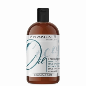 cocojojo Vitamin E Oil for Skin, Organic Vitamin E Oil for Hair, Face, Liquid Vitamin E, Vitamin E Body Oil, 100% Pure Natural Cold Pressed Unrefined, Moisturizes & Nourishes, Non GMO - 16 Oz
