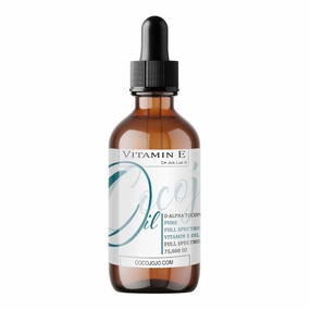 cocojojo Vitamin E Oil for Skin, Organic Vitamin E Oil for Hair, Face, Liquid Vitamin E, Vitamin E Body Oil, 100% Pure Natural Cold Pressed Unrefined, Moisturizes & Nourishes, Non GMO - 4 Oz