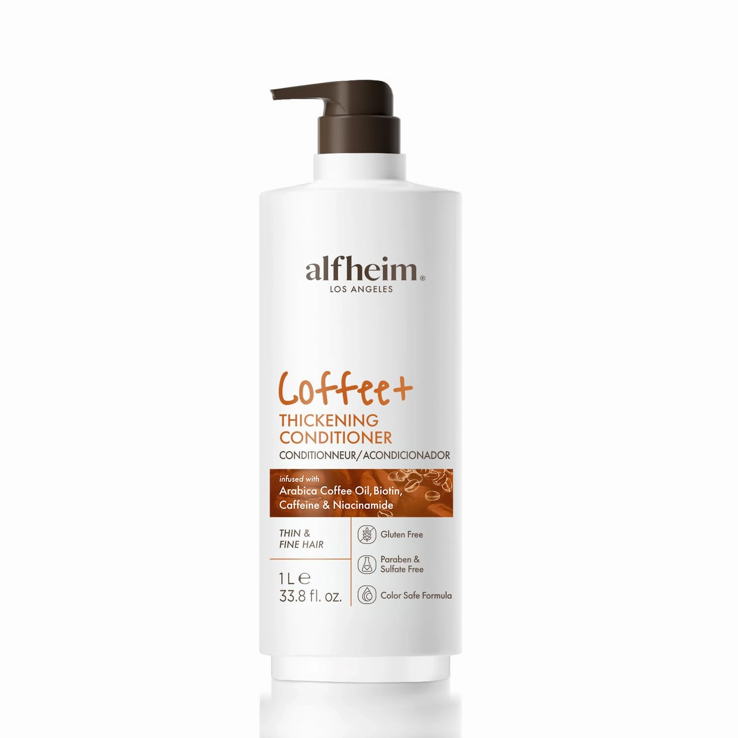 Coffee  Thickening Hair Conditioner | Arabica Coffee Oil   Caffeine & Niacinamide | Thickens & Revives Thin, Weak Hair | Silicone-Free Formula | Safe for Color -Treated Hair | 33.8 Ounce