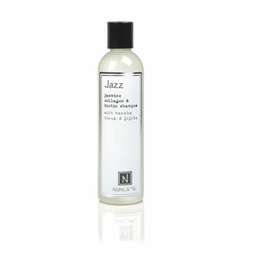 Collagen & Biotin Shampoo, 9 oz – Jazz – White Jasmine, Manuka Honey & Jojoba – Cleansing, Hydrating, Color-Safe – Sulfate-Free