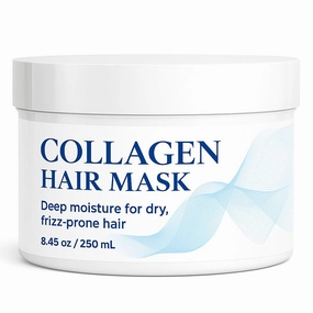 Collagen Hair Mask for Deep Repair Conditioning of Dry Damaged Hair, Collagen Hair Treatment with Argan Oil for All Hair Types, 8.45oz (250ml)