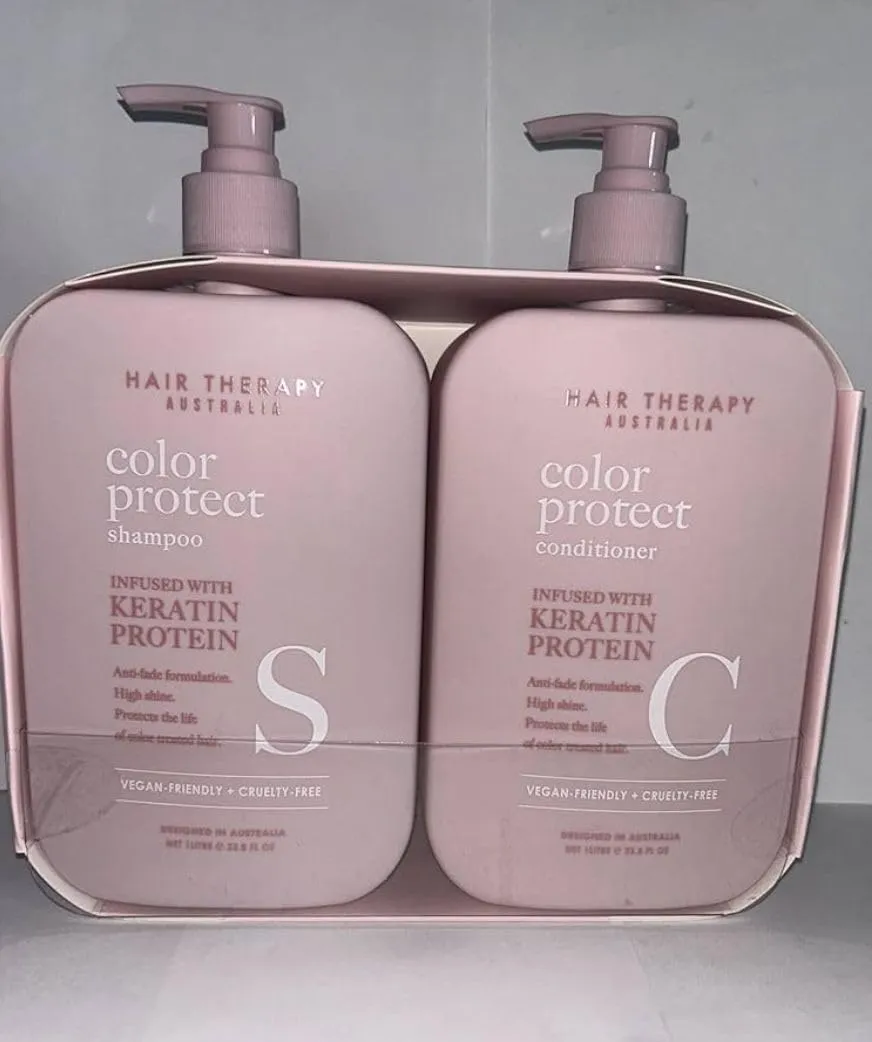 Color Protect Shampoo & Conditioner Set – Infused with Keratin Protein & Anti-Fade Formula-33.8 FL OZ