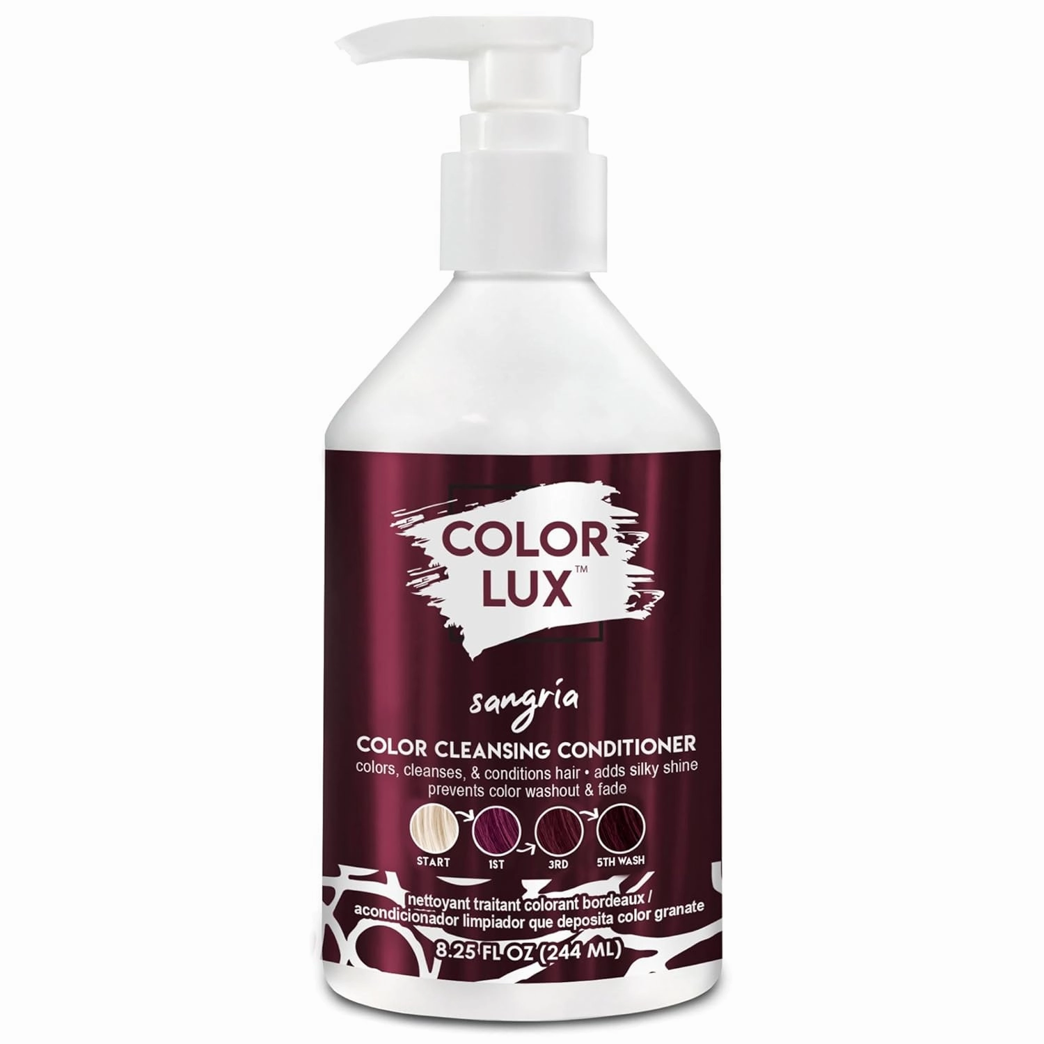 Color Cleansing Conditioner, Sangria, 3-in-1 Buildable Color Depositing Formula, Vegan, Sulfate-Free, Paraben-Free, 8.25 oz