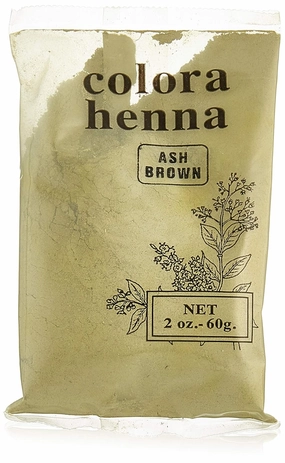 Colora Henna Powder Hair Color Ash Brown 2oz (3 Pack)