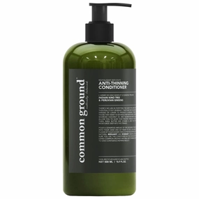 Common Ground Natural Anti-Thinning Conditioner, Sulphate, Paraben & Cruelty Free, Organic, Vegan, Plant-Based, Bergamot & Rosemary Scent, Kino Tree & Ginseng DHT Blockers, All Hair Types, Men & Women