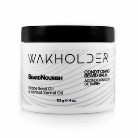 Conditioning Beard Balm | Moisturizes & Tames Coarse Hair with Grape Seed Oil, Apricot Kernel Oil | Carnauba & Beeswax for Styling & Hold 4oz Jar
