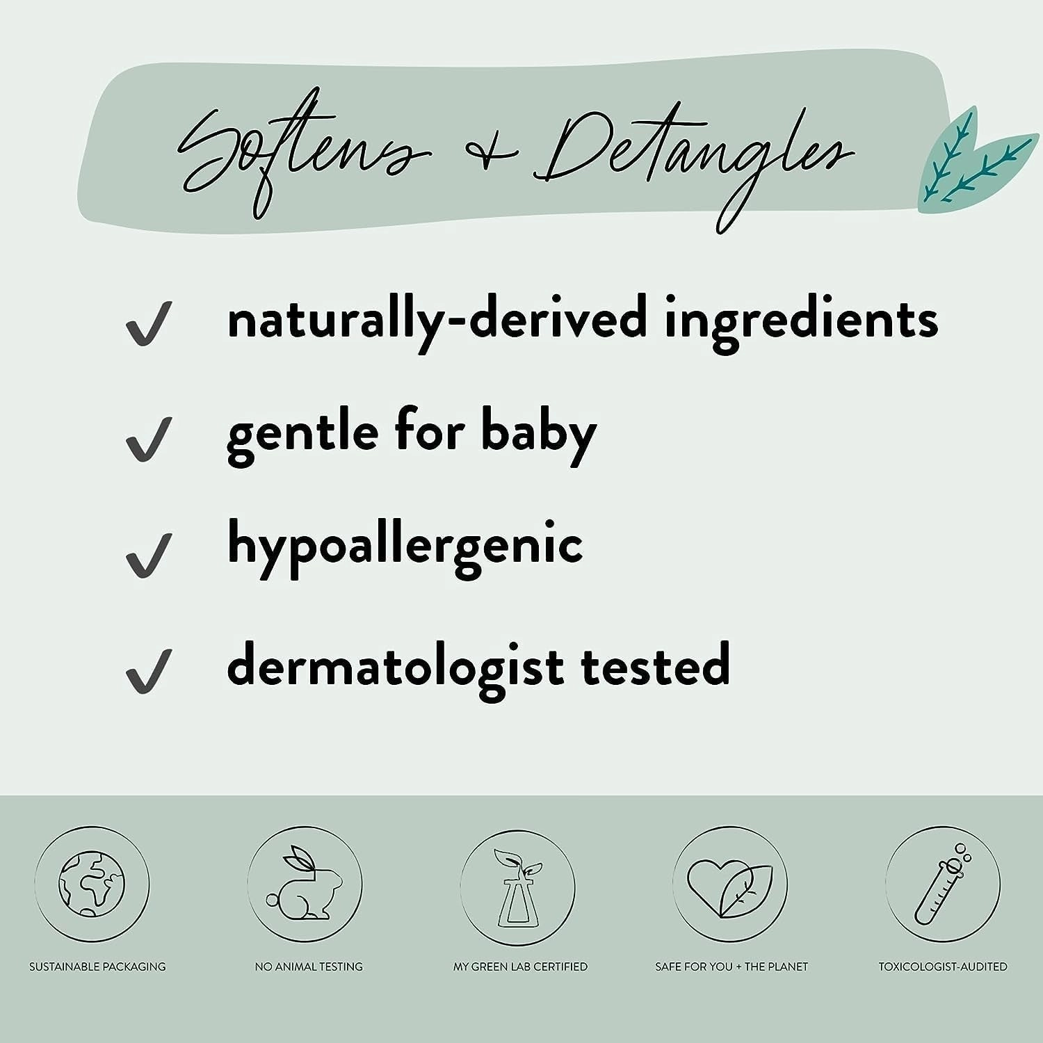 Conditioning Hair Detangler | Leave-In Conditioner   Fortifying Spray | Tear-Free, Cruelty-Free, Hypoallergenic | Citrus Vanilla Refresh, 4 Fl Oz