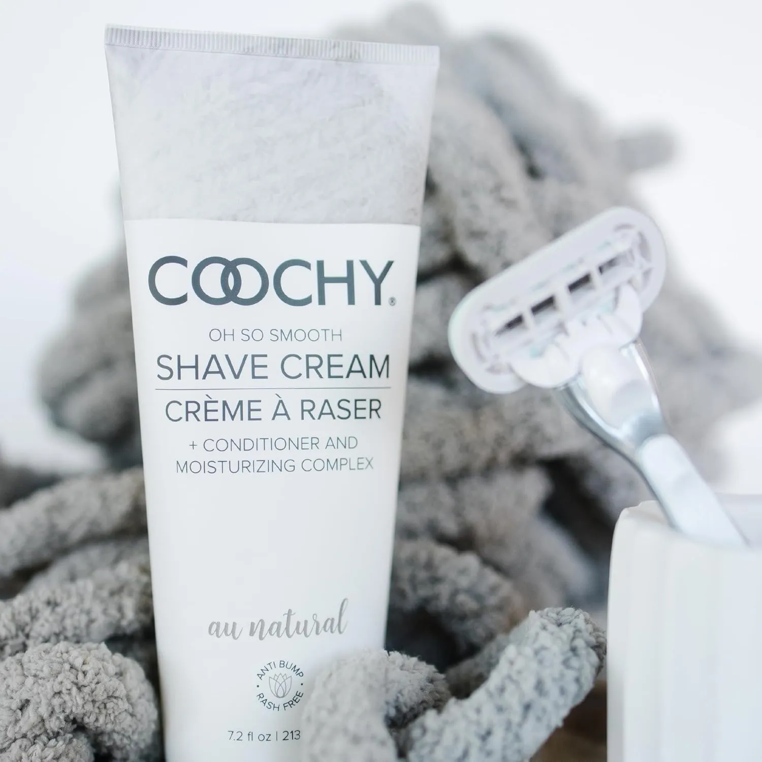 Coochy Intimate Shaving Cream | Shave Conditioner & Moisturizer for Face & Body | Ideal for Sensitive Skin Care, Anti-Bump | Au Natural, 7.2 oz