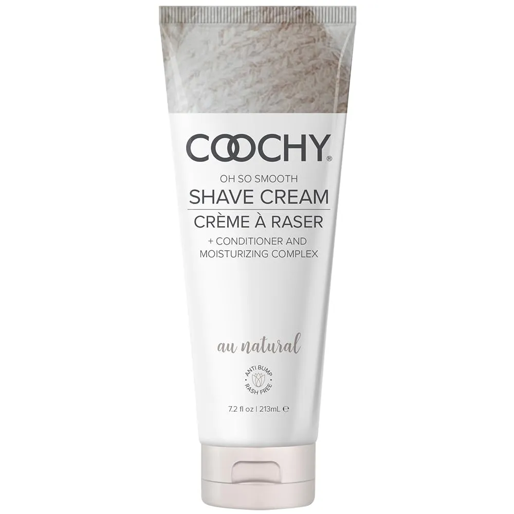 Coochy Intimate Shaving Cream | Shave Conditioner & Moisturizer for Face & Body | Ideal for Sensitive Skin Care, Anti-Bump | Au Natural, 7.2 oz
