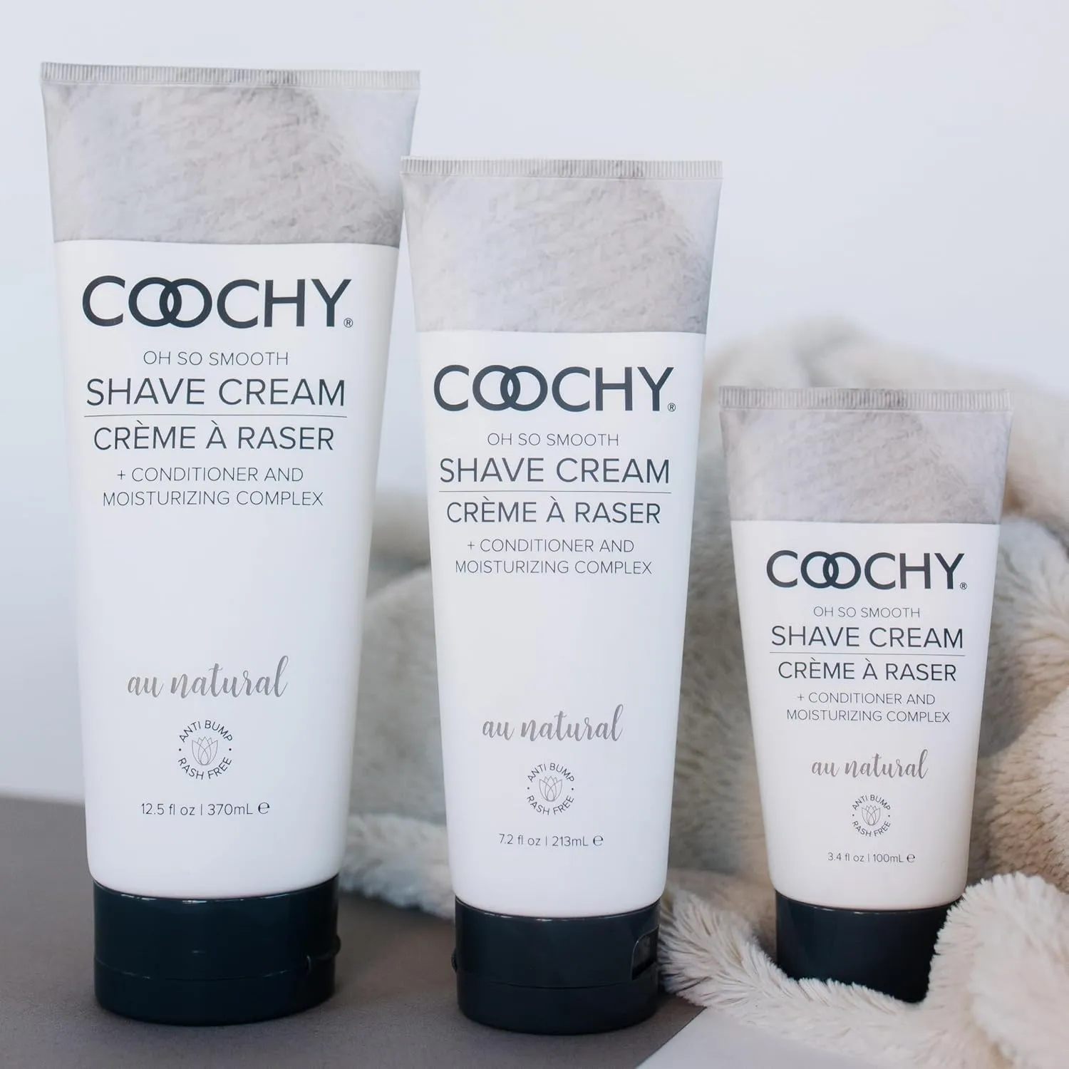 Coochy Intimate Shaving Cream | Shave Conditioner & Moisturizer for Face & Body | Ideal for Sensitive Skin Care, Anti-Bump | Au Natural, 7.2 oz