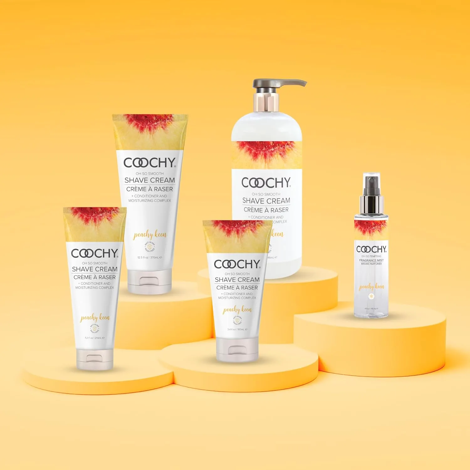 Coochy Intimate Shaving Cream | Shave Conditioner & Moisturizer for Face & Body | Ideal for Sensitive Skin Care, Anti-Bump | Peachy Keen, 7.2 oz