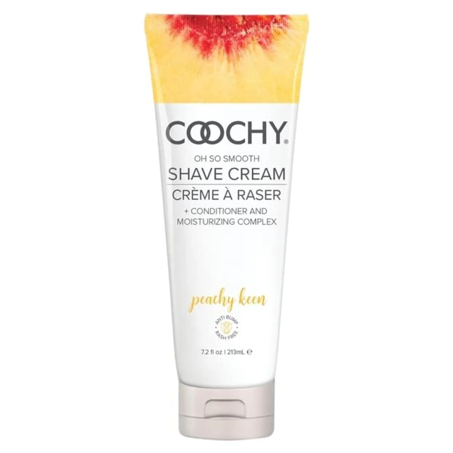Coochy Intimate Shaving Cream | Shave Conditioner & Moisturizer for Face & Body | Ideal for Sensitive Skin Care, Anti-Bump | Peachy Keen, 7.2 oz