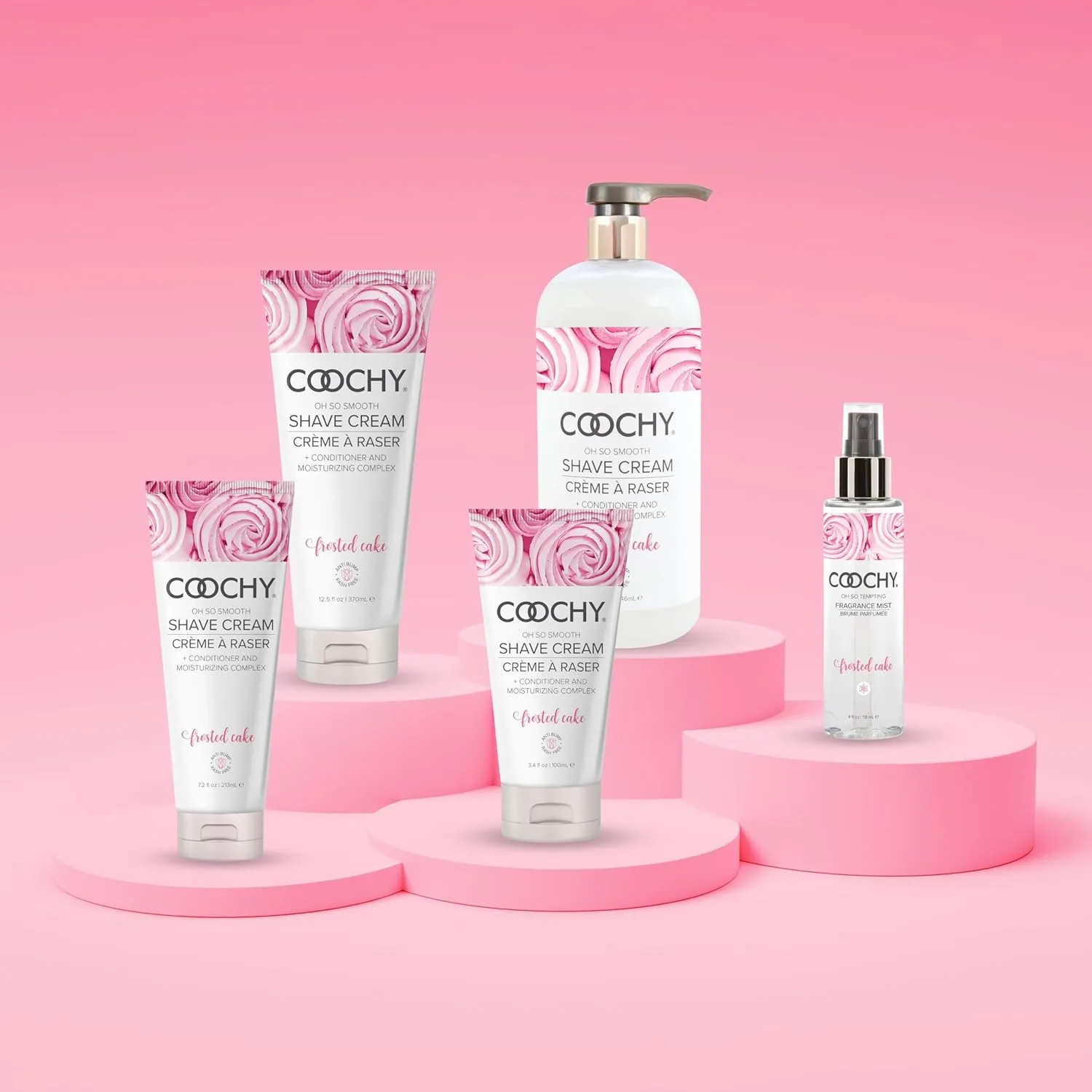 Coochy Intimate Shaving Cream | Shave Conditioner & Moisturizer for Face & Body | Ideal for Sensitive Skin Care | Frosted Cake, 32 oz