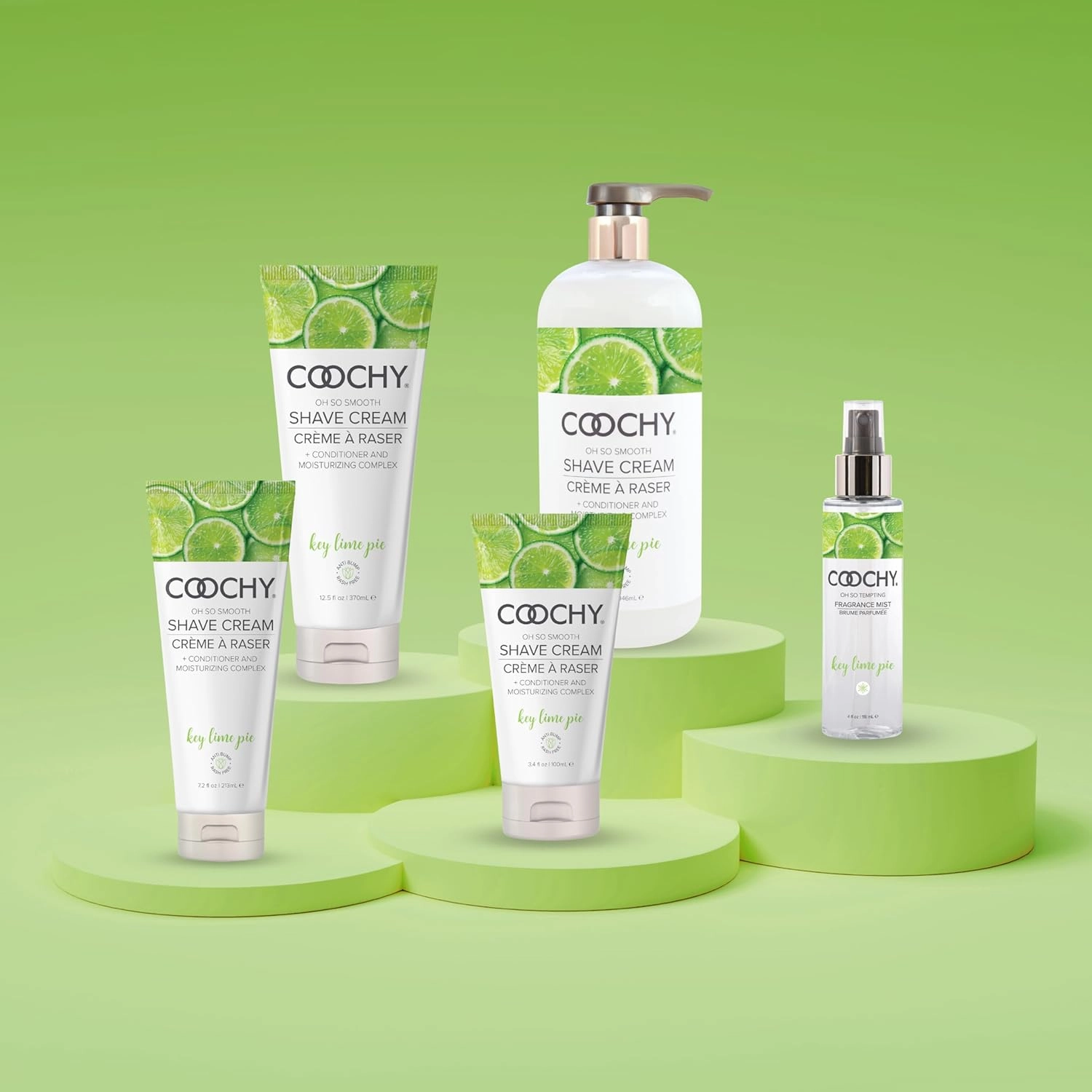 Coochy Intimate Shaving Cream | Shave Conditioner & Moisturizer for Face & Body | Ideal for Sensitive Skin Care, Anti-Bump | Key Lime Pie, 32 oz