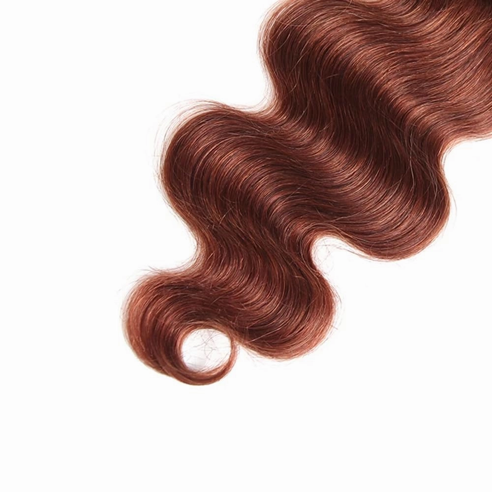 Copper Red Brown Body Wave Human Hair Bundles 8 10 12 Inch Color 33 Reddish Brown Unprocessed Brazilian Virgin Remy Hair Body Wavy Bundles