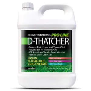 Covington PRO-LINE D-THATCHER Liquid Dethatcher (32oz) – Lawn Thatch Remover & Soil Softener, Grass Clipping Breakdown for Healthy Lawns & Gardens – Dethatcher and Aerator in one, Safe for Kids & Pets