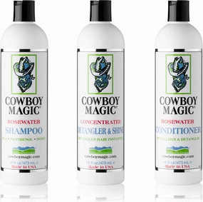 Cowboy Magic Shampoo   Conditioner   Detangler & Shine 16 Ounce each With Silk Panthenol and Honey Great For Horse, Humans, And Dogs Too Silky Coats And Hair