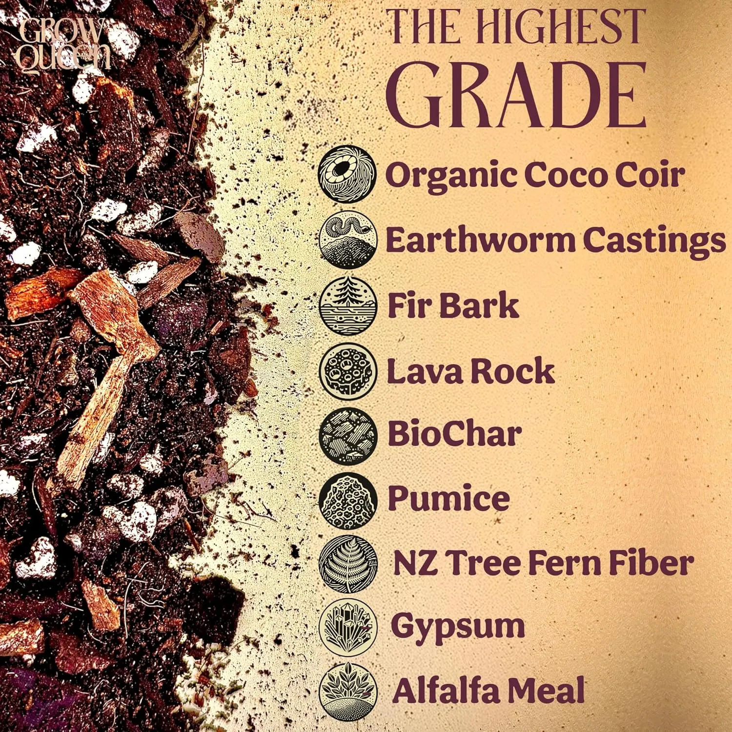Craft Aroid Potting Mix- Elite Alocasia, Philodendron, Monstera Soil Mix, Chunky, Well Draining Potting Soil for Indoor Plants, All Tropical Plants & Houseplants, Synthetic & Peat Free 8QT