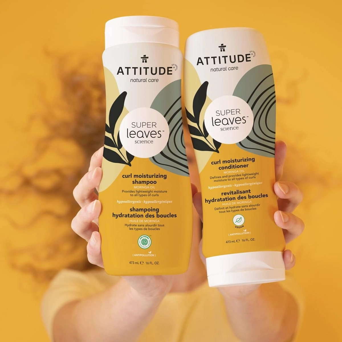 Curl Moisturizing Shampoo and Conditioner Duo : SUPER LEAVES™