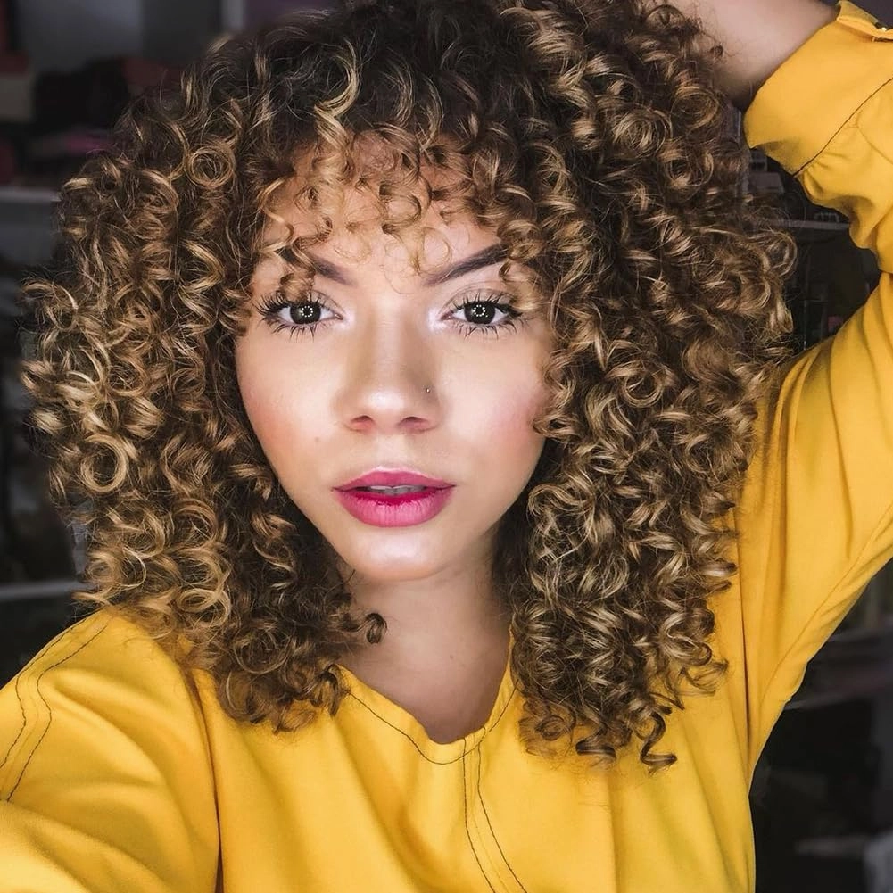 Curly Crochet Hair 14 Inch GoGo Curl Crochet Hair for Women Short Beach Curl Water Wave Crochet Braids for Women 7 Packs Curly Braiding Hair for Boho Braids (14 Inch, 1B/27)