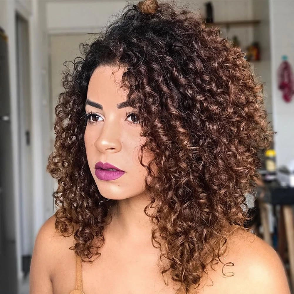 Curly Crochet Hair 14 Inch GoGo Curl Crochet Hair for Women Short Beach Curl Water Wave Crochet Braids for Women 7 Packs Curly Braiding Hair for Boho Braids (14 Inch, 1B/4/30)