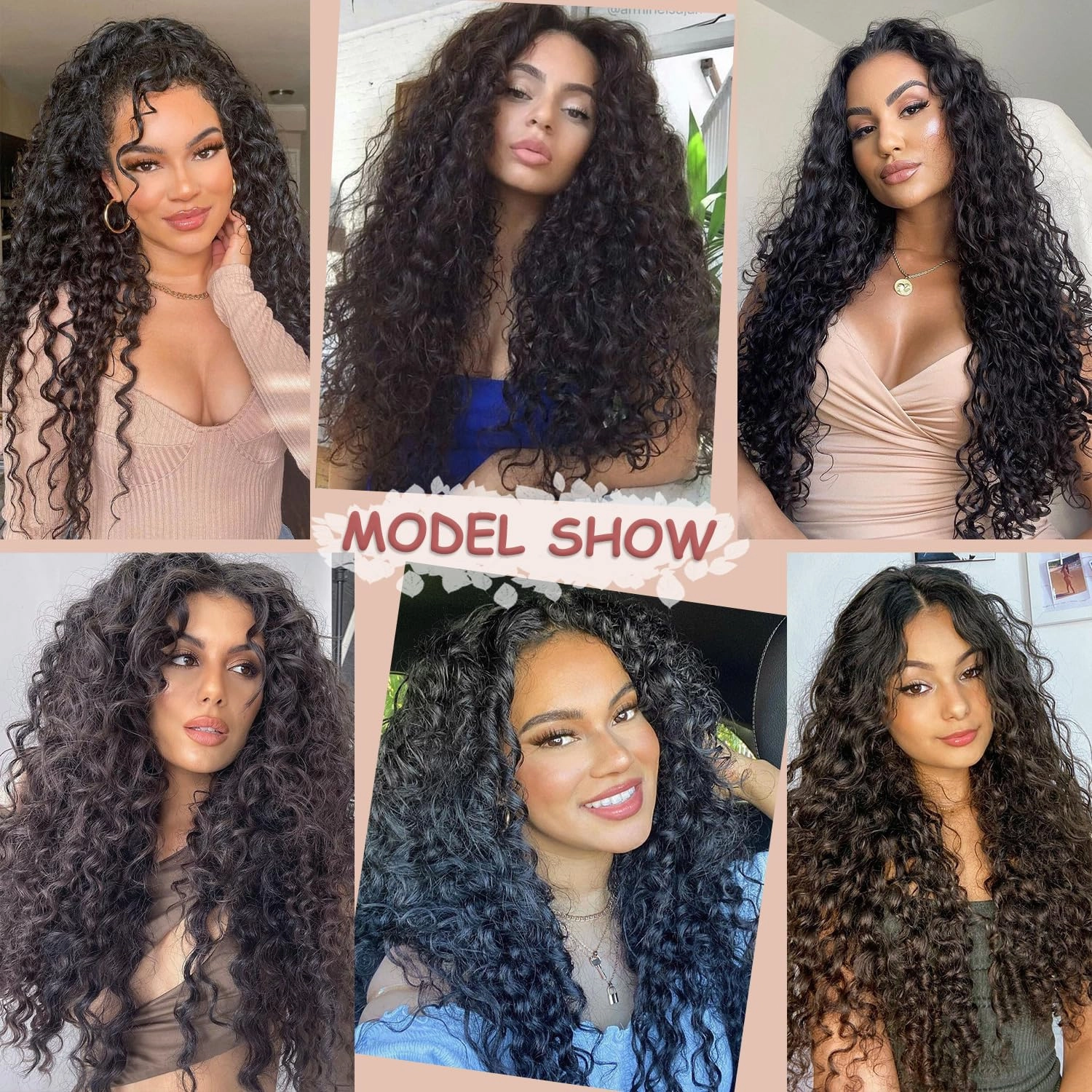 Curly Wig for Women long Black Curly Wigs 26inch Synthetic Middle Part Wig Natural Looking Hair Replacement Curly Wigs for Daily Party Use