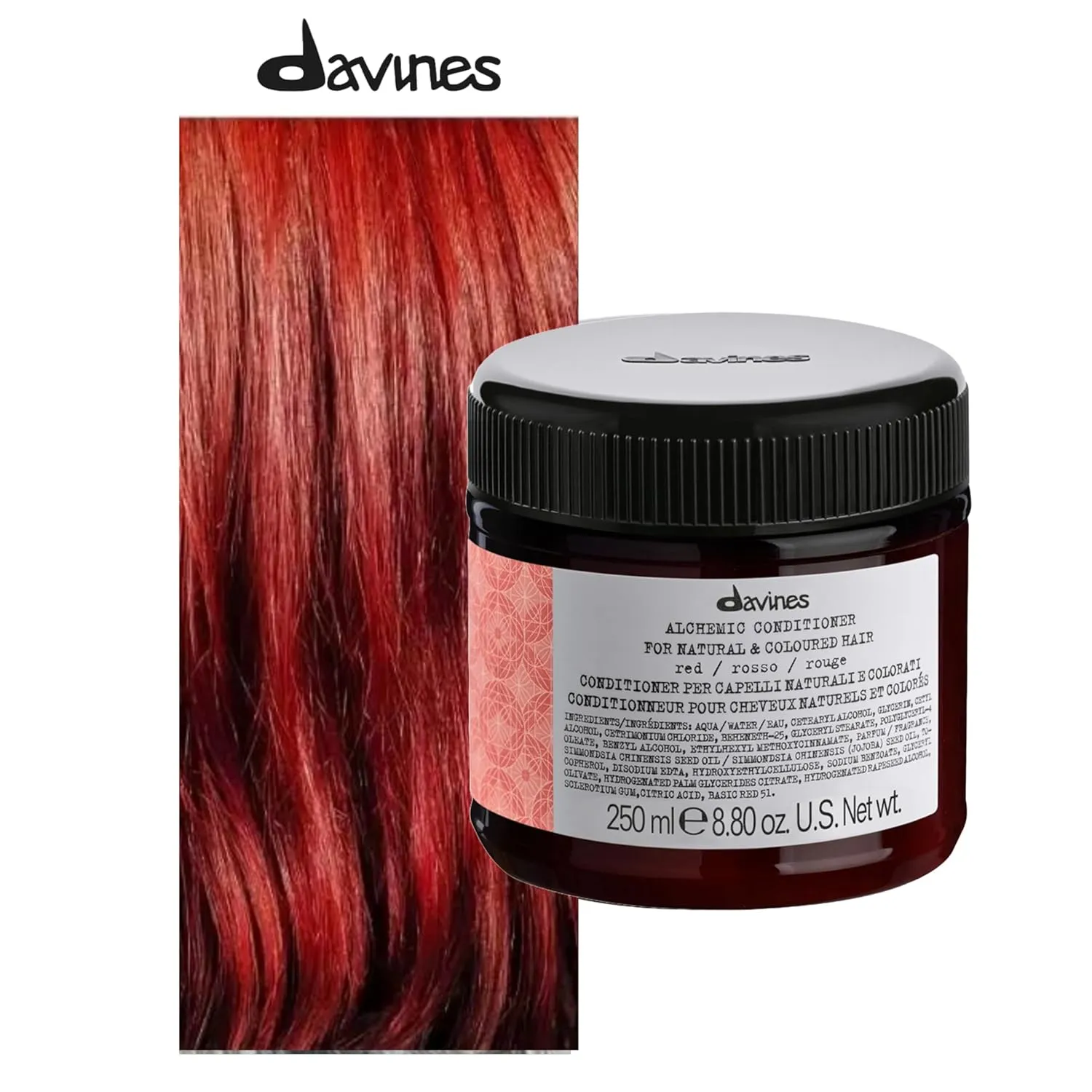 Davines Alchemic Conditioner, Color-Safe Nourishment To Illuminate And Enhance Color Treated Hair, Various Shades, 8.8 oz.