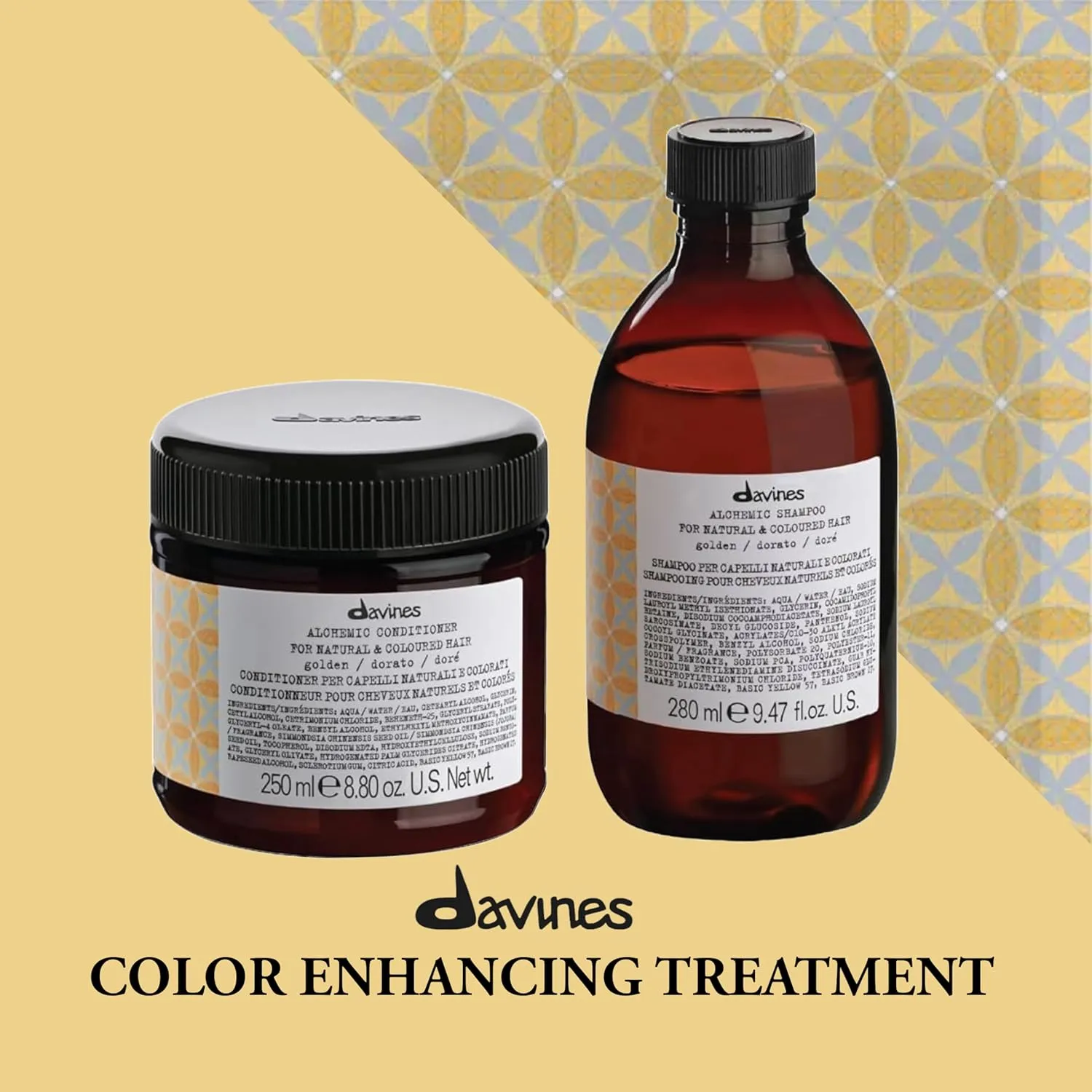 Davines Alchemic Conditioner, Color-Safe Nourishment To Illuminate And Enhance Color Treated Hair, Various Shades, 8.8 oz.