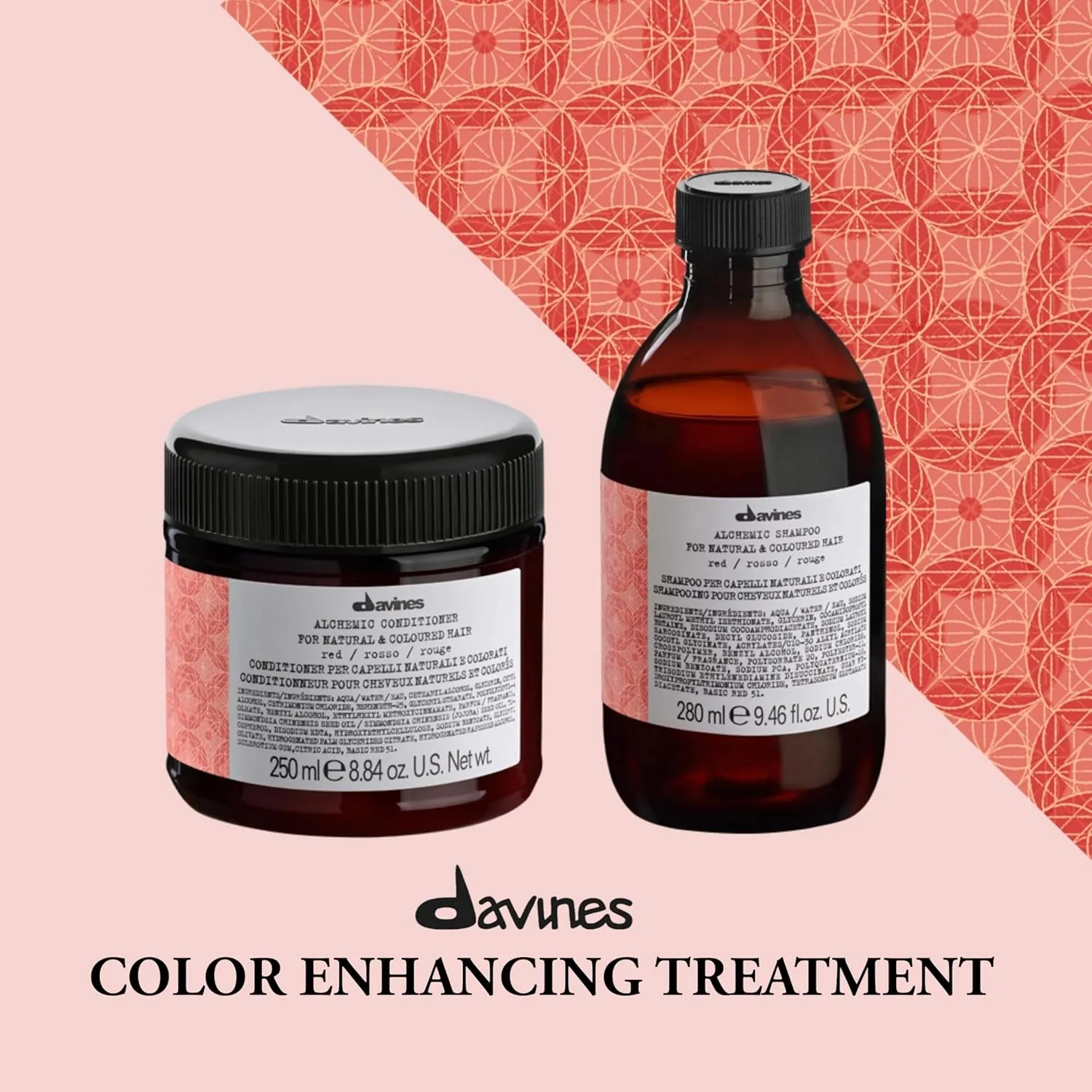 Davines Alchemic Conditioner, Color-Safe Nourishment To Illuminate And Enhance Color Treated Hair, Various Shades, 8.8 oz.