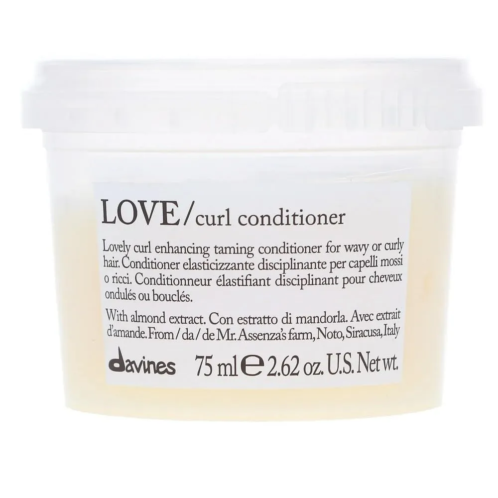 Davines LOVE Curl Conditioner, Enhance and Control Curly and Wavy Hair, Weightless Volume and Softness