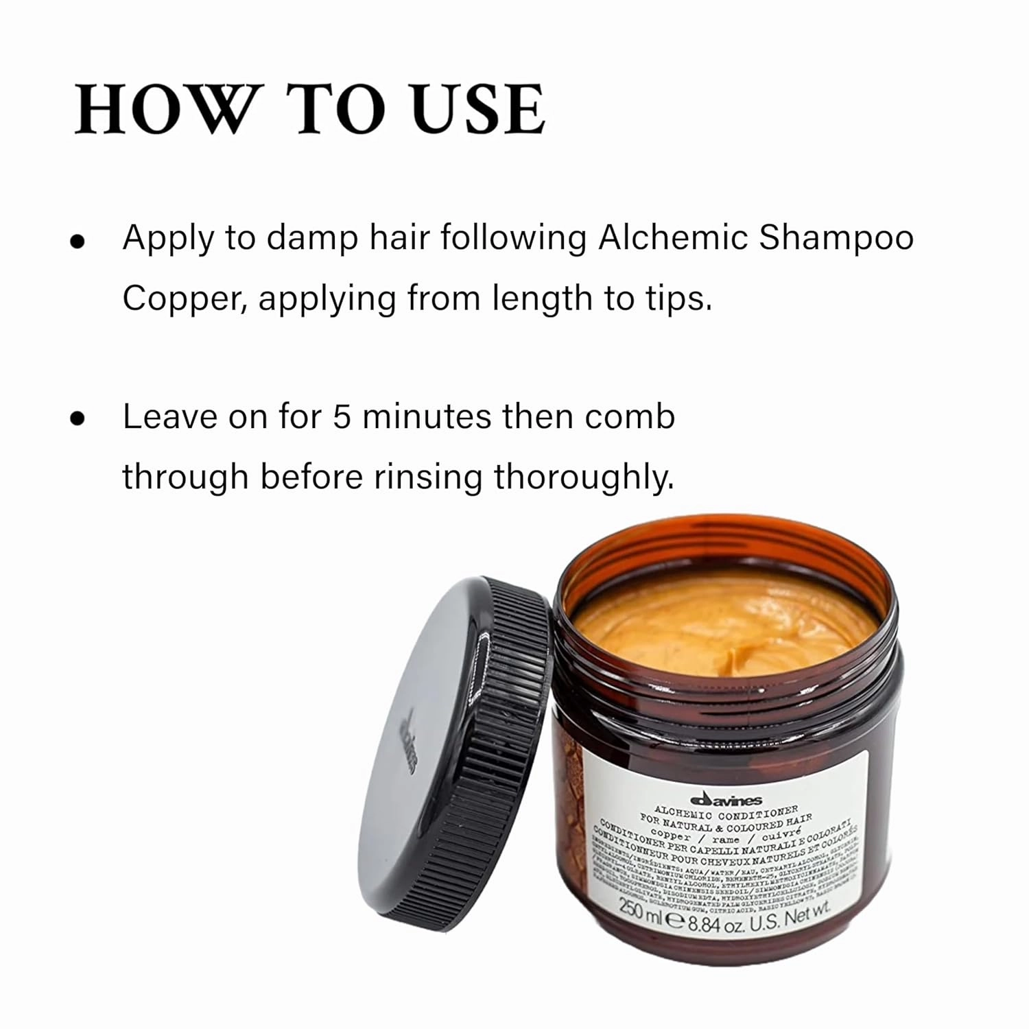 Davines Alchemic Conditioner, Color-Safe Nourishment To Illuminate And Enhance Color Treated Hair, Various Shades, 8.8 oz.