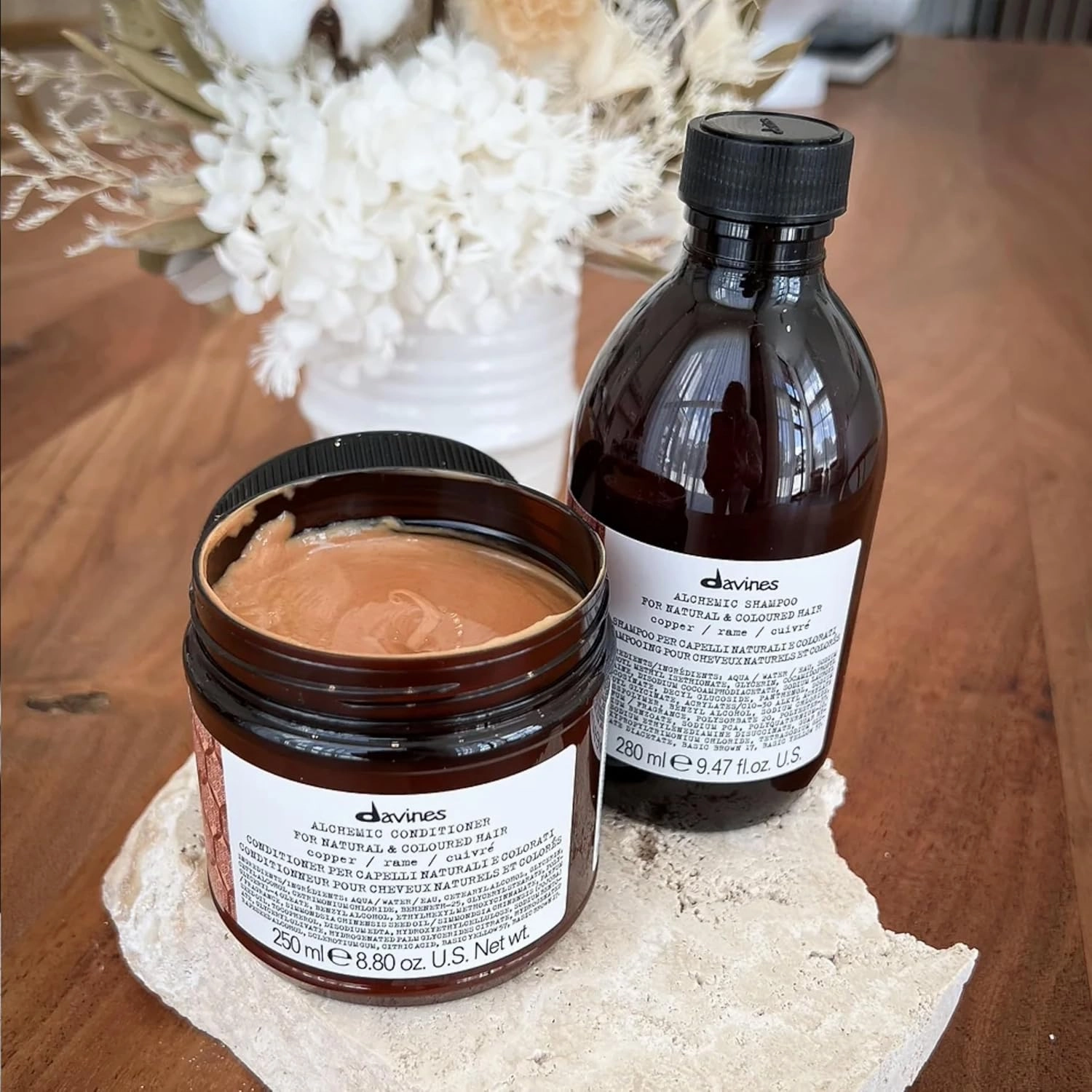 Davines Alchemic Conditioner, Color-Safe Nourishment To Illuminate And Enhance Color Treated Hair, Various Shades, 8.8 oz.