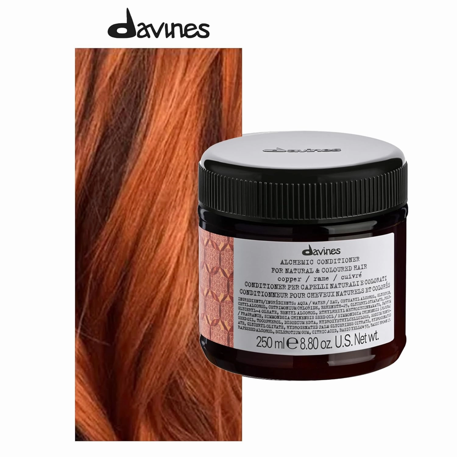 Davines Alchemic Conditioner, Color-Safe Nourishment To Illuminate And Enhance Color Treated Hair, Various Shades, 8.8 oz.