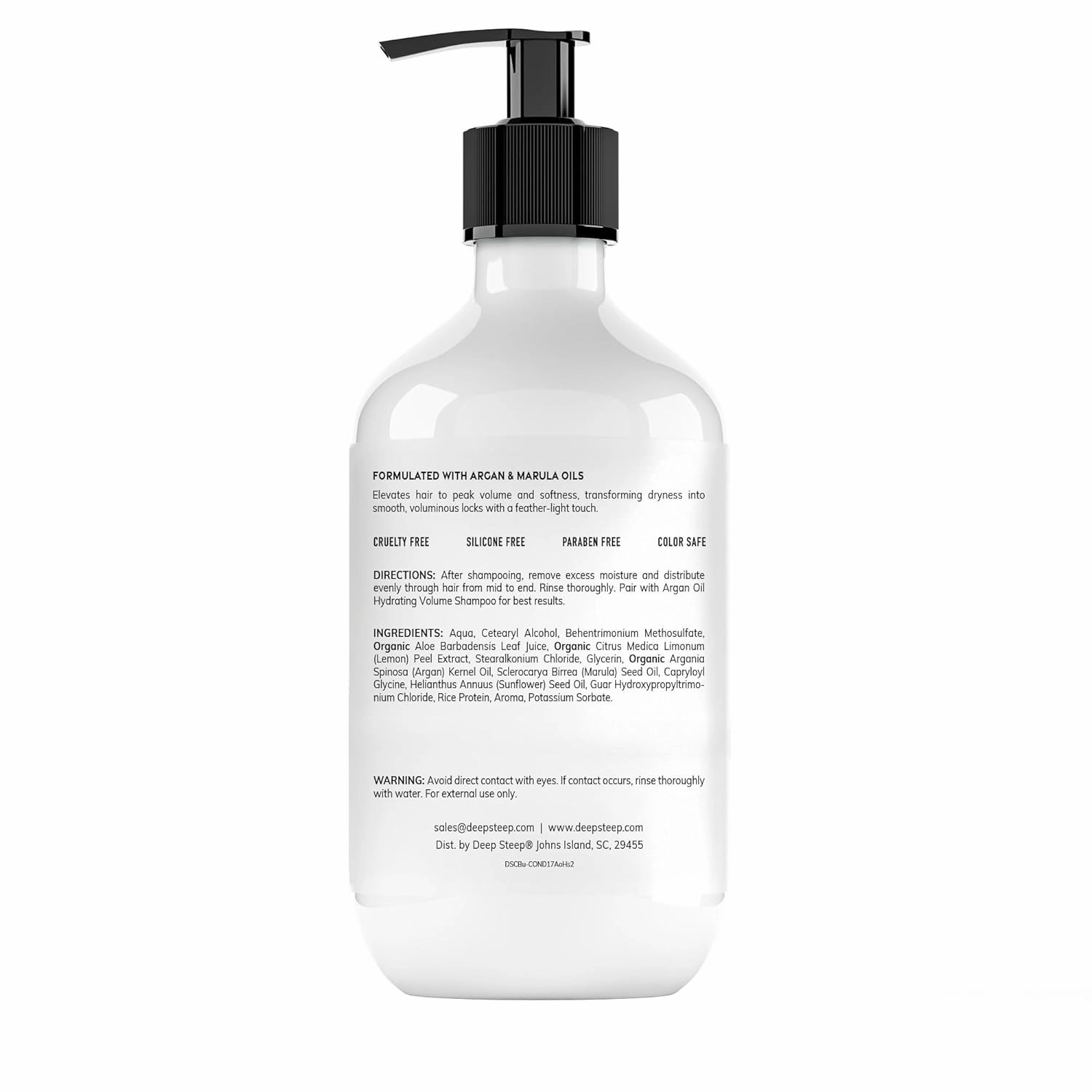 Deep Steep Hair Conditioner, 17oz (Argan Oil Hydrating Volume)