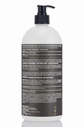 Design Essentials Moisturizing and Detangling Sulfate Free Shampoo, Almond and Avocado Collection, 32 Ounces