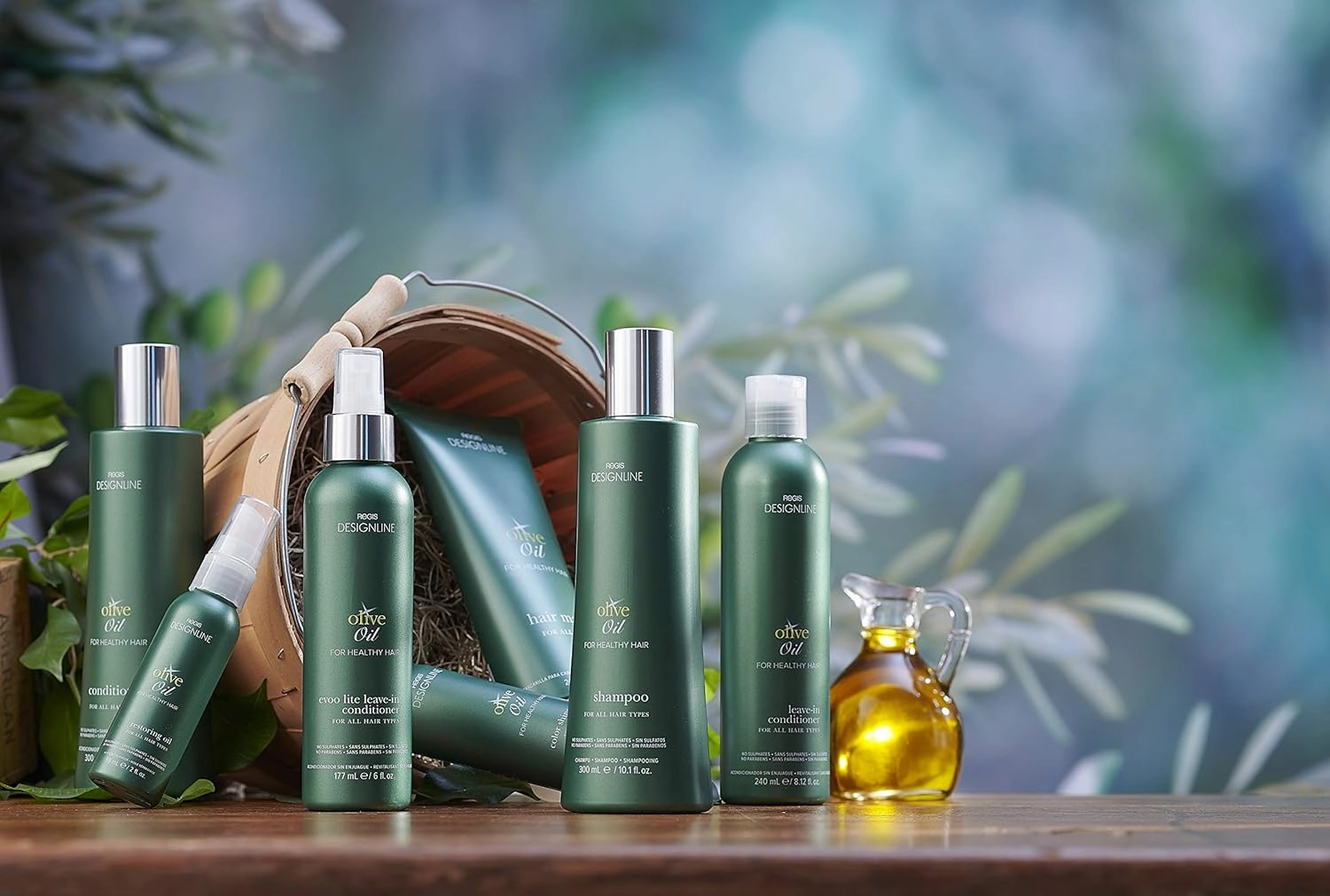 DESIGNLINE Olive Oil Conditioner - Regis Fortified with Olive Oil and Rich in Vitamins E and K to Help Protect Hair from Environmental Damage (10.1 oz)