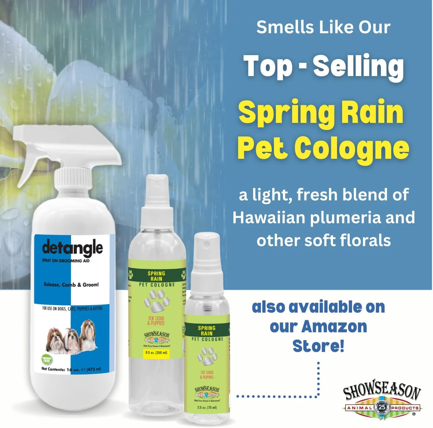 Detangle Pet Spray for Dogs, Cats, Puppies and Kittens 16 oz. | Leave-in Conditioner | Dog and Cat Detangling & Dematting Spray | Tangle Remover | Paraben-Free | Made in The USA