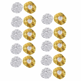 Didiseaon 20pcs Aluminum Foil Hair Dyeing Caps Elastic Salon Shower Hoods for Deep Conditioning Heat Thermal Treatment Reusable Lightweight