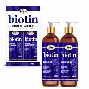 Difeel Elevated Biotin Shampoo & Conditioner LARGE 33.8oz 2-PC Gift Set - Shampoo and Conditioner for Thinning Hair and Hair Loss, Sulfate Free Shampoo & Conditioner