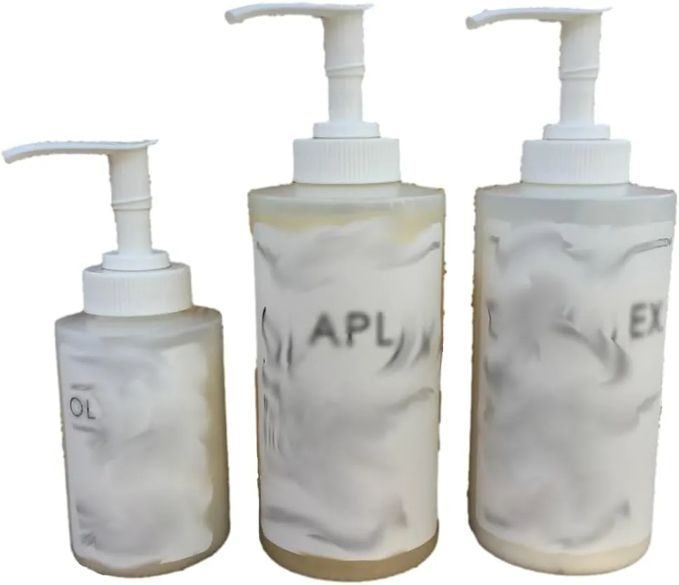 Dispenser Pumps Compatible with Olaplex No. 4 Shampoo and No. 5 Conditioner 8.5 oz, 250 ml Size Bottles, and 1 Pump for No. 3, 3.3oz/ 100ml, Three White Pumps Only, (No.3, No.4 & No.5)