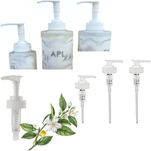 Dispenser Pumps Compatible with Olaplex No. 4 Shampoo and No. 5 Conditioner 8.5 oz, 250 ml Size Bottles, and 1 Pump for No. 3, 3.3oz/ 100ml, Three White Pumps Only, (No.3, No.4 & No.5)