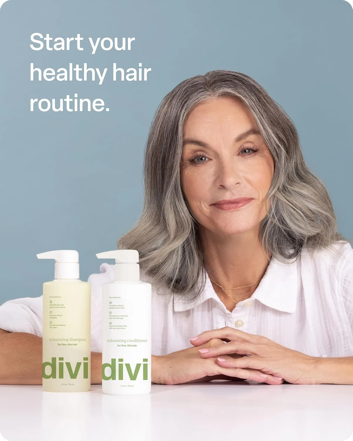 Divi Volumizing Conditioner for Women and Men - Lightweight Volume Conditioner for Fine Hair - Designed to Strengthen and Protect the Hair from Damage, 12 Fl Oz.